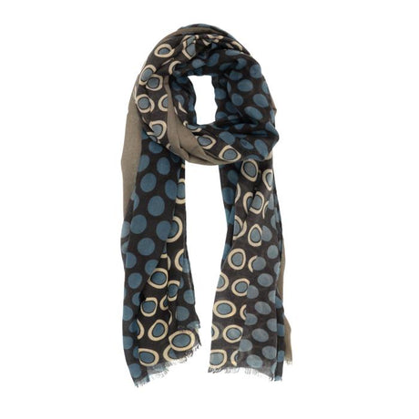 Joy Susan Accessories Lightweight Everyday Scarf Shawl in Classic Polka Dot Blue