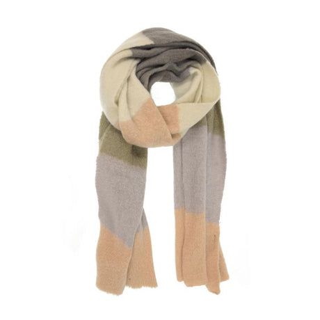 Joy Susan Accessories Cream Color Block Winter Scarf