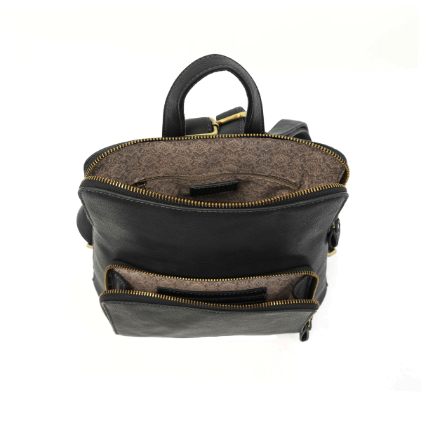 Vegan Leather Black Mini Julia Backpack Inside Lining View