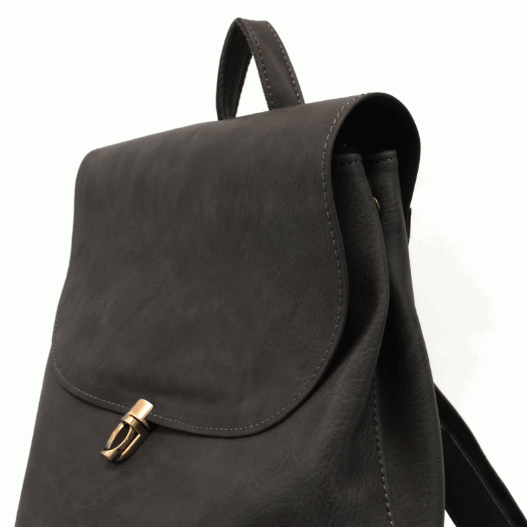 Black - Vegan Leather Colette Backpack