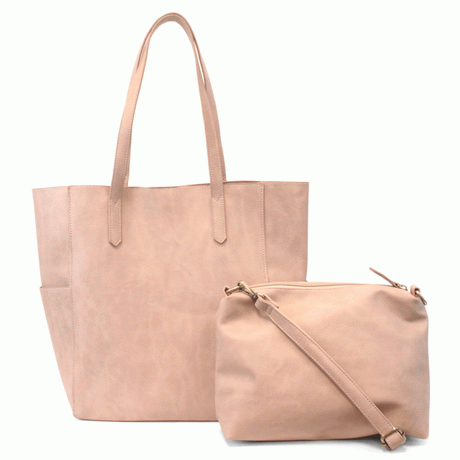 Light Pink - Vegan Leather Bella Travel Tote