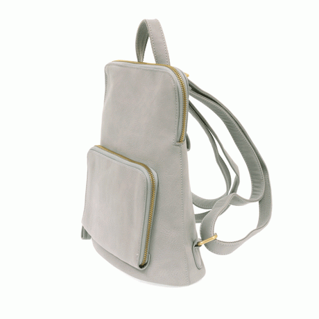 Light Denim - Vegan Leather Mini Julia Backpack