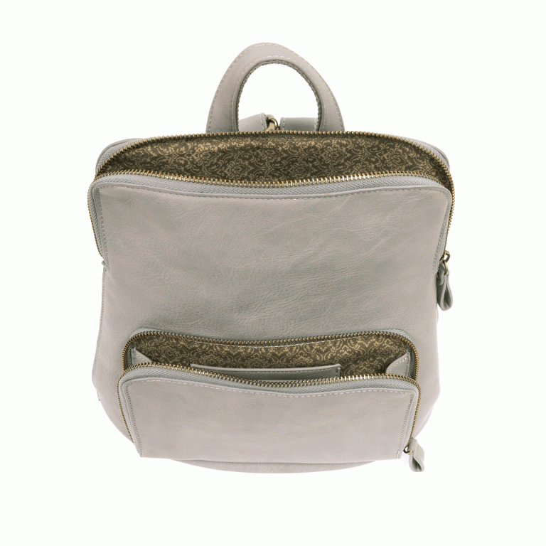 Light Denim - Vegan Leather Mini Julia Backpack