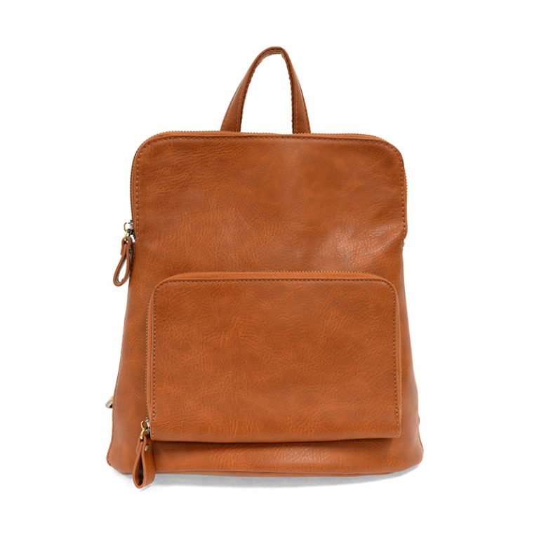 Joy Susan Accessories Vegan Leather Backpack Handbag Mini Julia in Chicory Brown Faux Leather - L8038-79