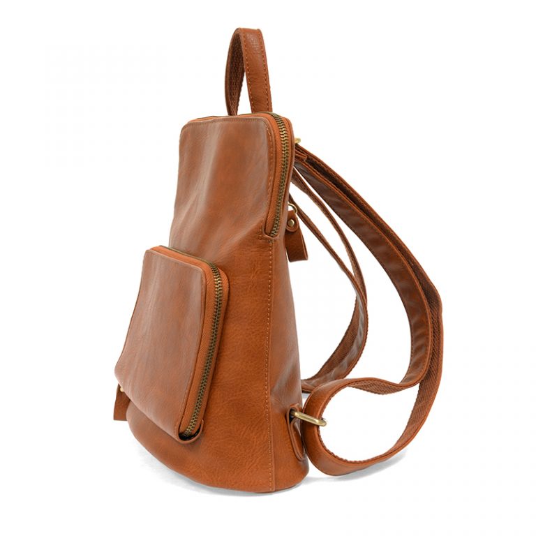 Vegan Leather Chicory Brown Mini Julia Backpack Side View