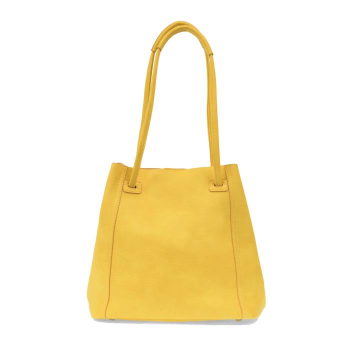 Joy Susan Accessories Vegan Leather Polyurethane Yellow  Josie Adjustable Tote Handbag