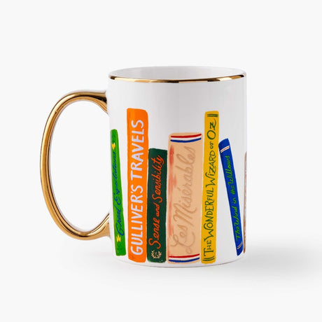 Book Club Double Sided Gold Foil Porcelain Mug