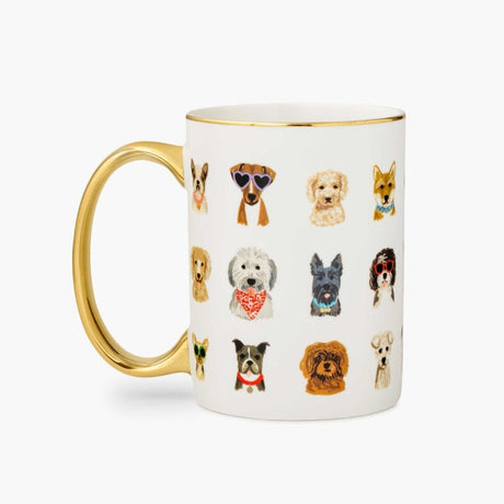 Hot Dogs Double Sided Gold Foil Porcelain Mug