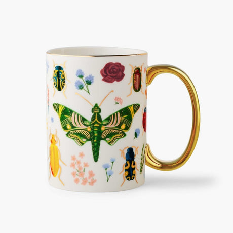 Curio Gold Foil and Insect Illustrations Mug by Rifle Paper Company