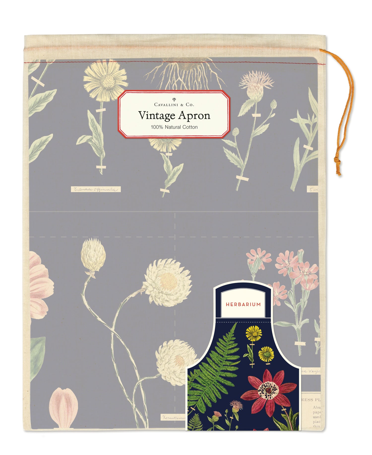 Vintage-Style Apron - Herbarium