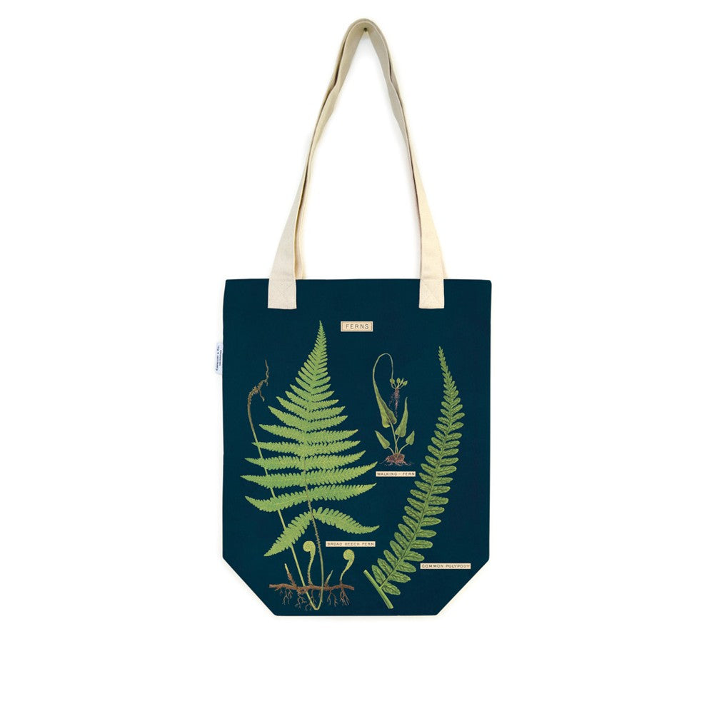 Vintage Print Canvas Tote Bag - Fern - Hello World Modern Mercantile