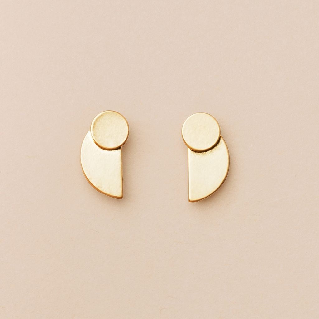 Refined Earring Collection - Eclipse Stud (Gold Vermeil)