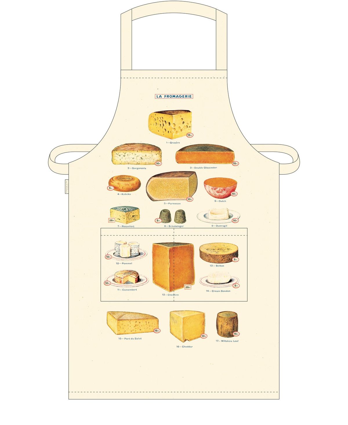 Vintage-Style Apron - Cheese