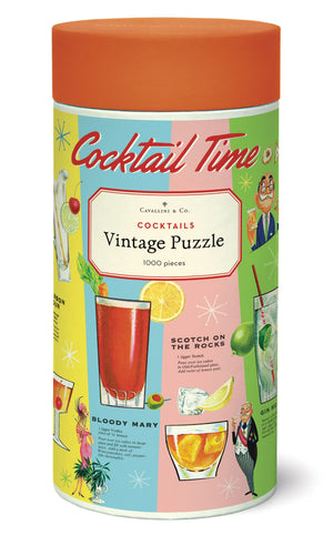 1000-Piece Vintage-Style Puzzle – Cocktail Time