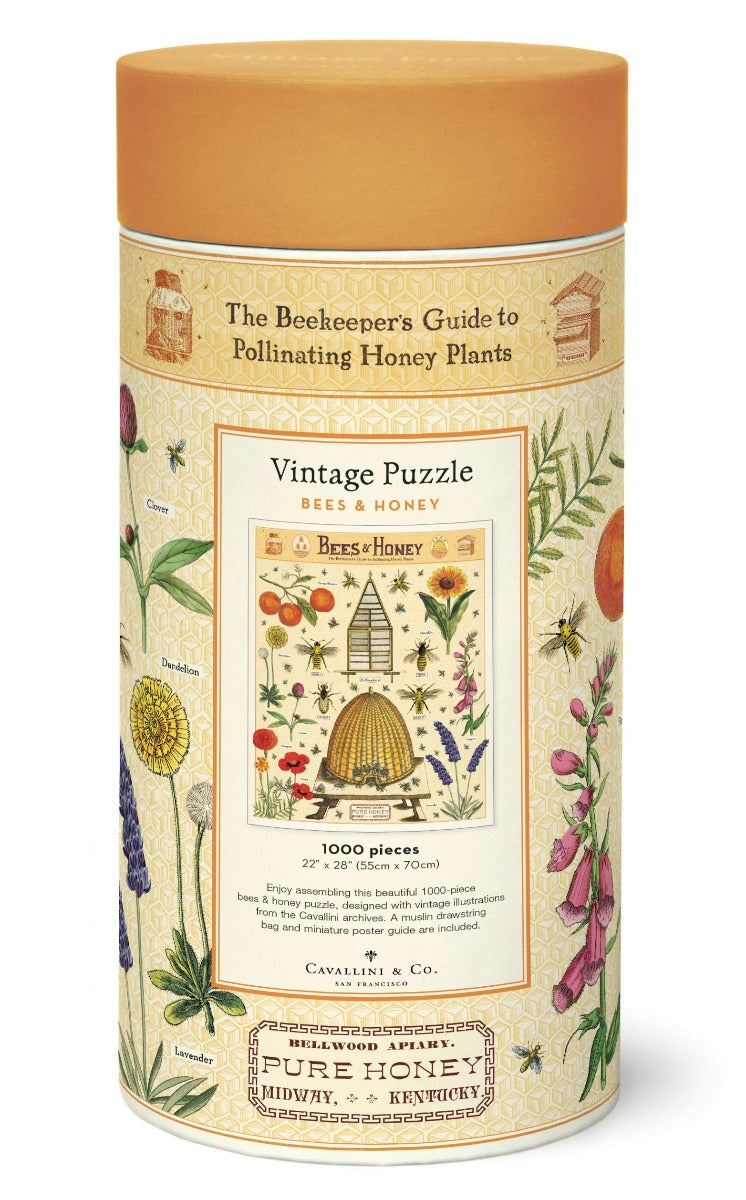 1000-Piece Vintage-Style Puzzle – Bees & Honey