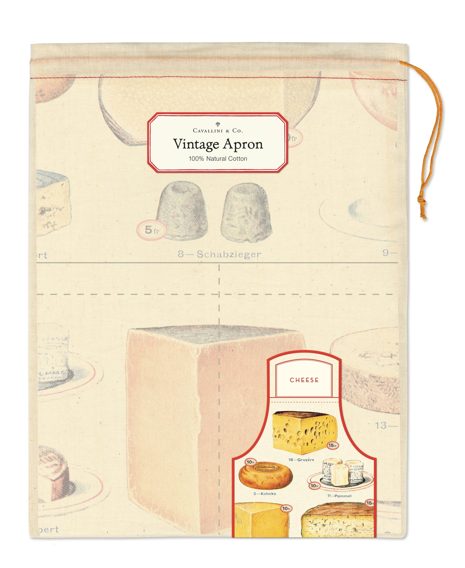 Vintage-Style Apron - Cheese