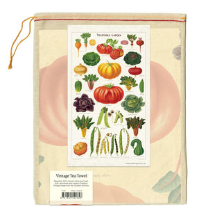 Vintage-Style Tea Towel - Vegetable Garden