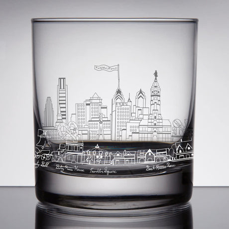 Philly Whiskey Rocks Glass - Hello World