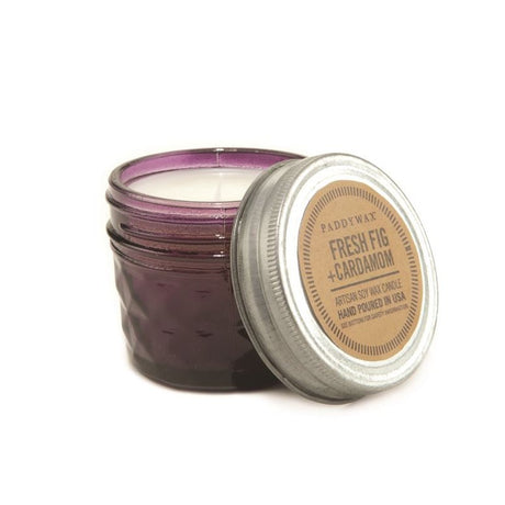 Paddywax Candle Co Relish jar 3 oz Candle Fresh Fig + Cardamom Artisan Soy Wax Candle