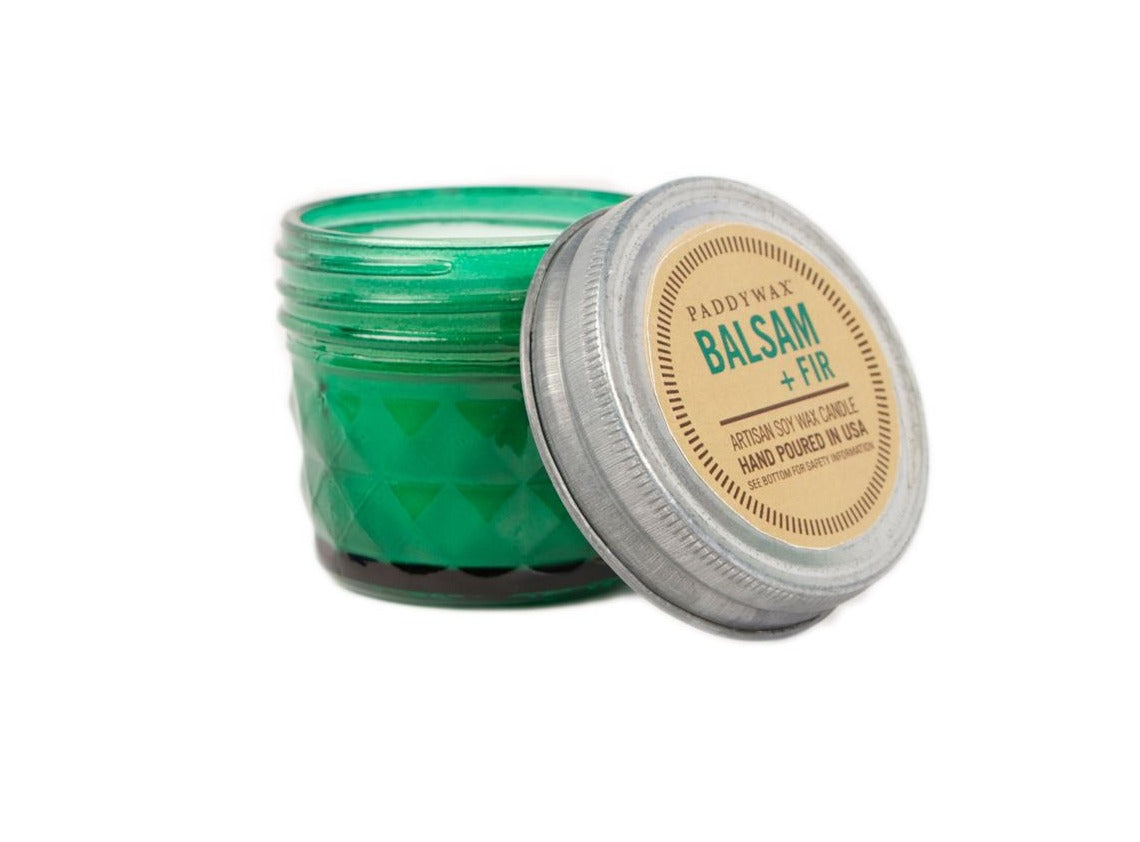 Paddywax Candle Co Relish jar 3 oz Candle Balsam + Fir Artisan Soy Wax Candle