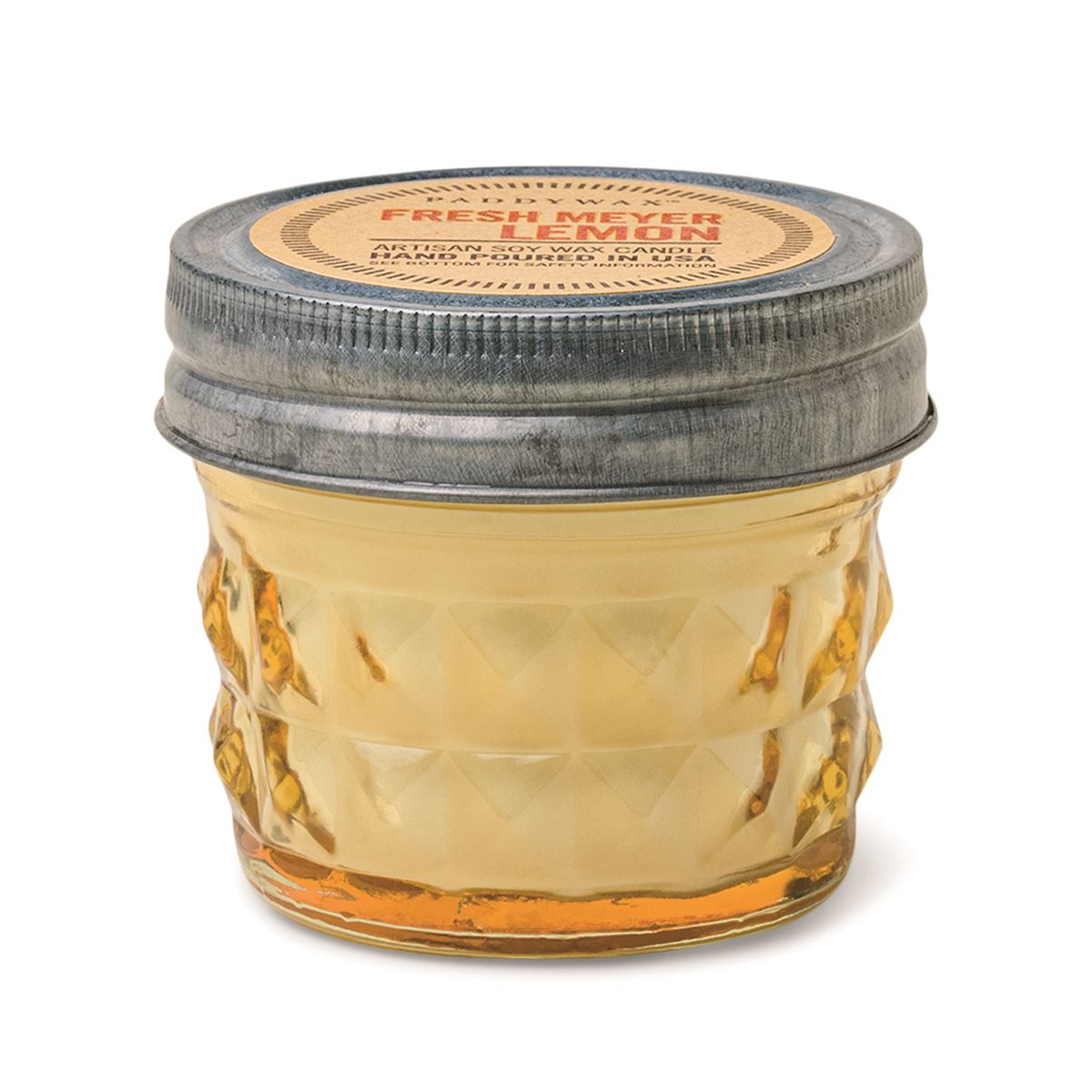 Paddywax Candle Co Relish jar 3 oz Candle Fresh Meyer Lemon Artisan Soy Wax Candle