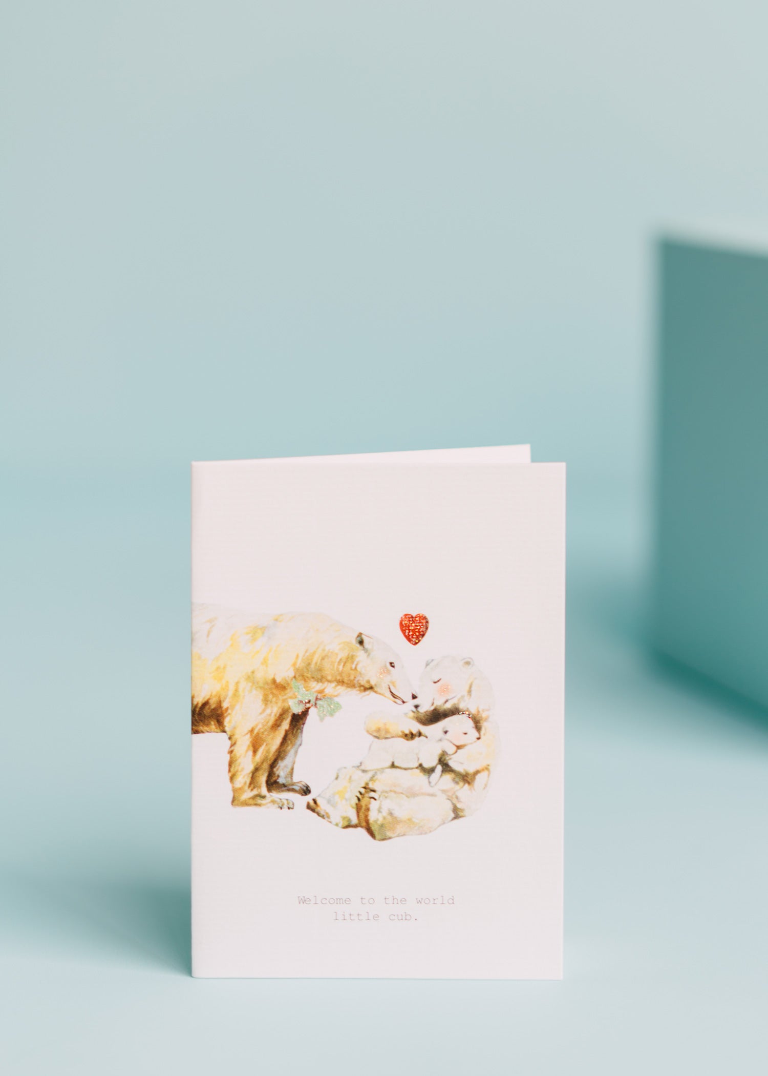 Welcome To The World Little Cub Greeting Card