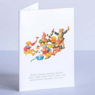Hipster Gnomes Greeting Card