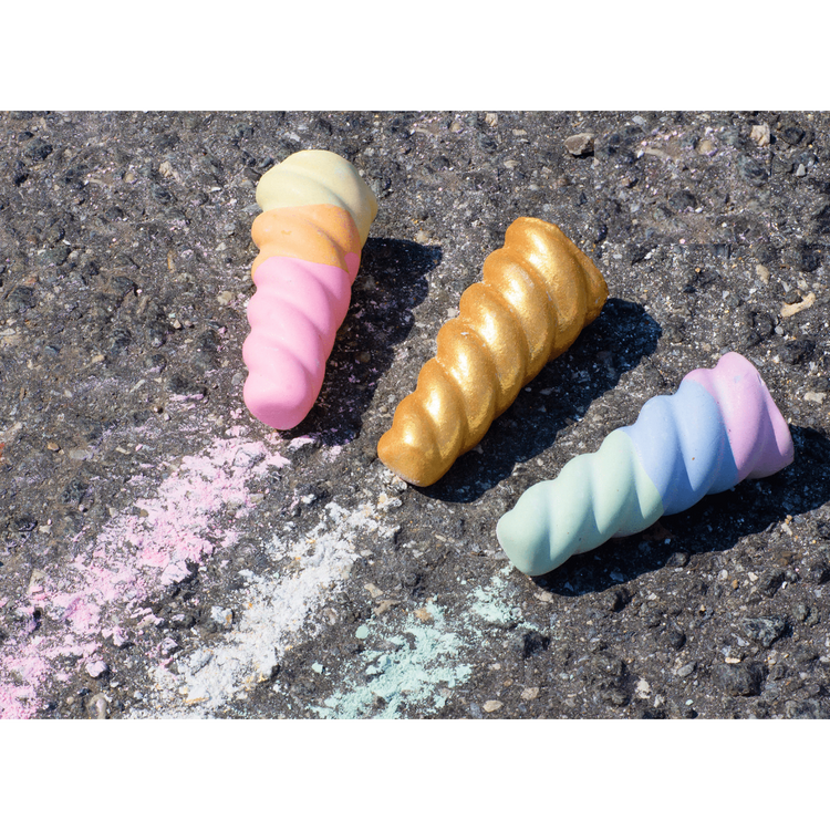 Unicorn Horns Sidewalk Chalk Set of 3